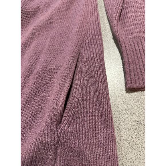 LOGO Lori Goldstein Sz 1X Tie Front Kelsey Cardigan Lavender‎ Longline Pockets - Picture 8 of 15